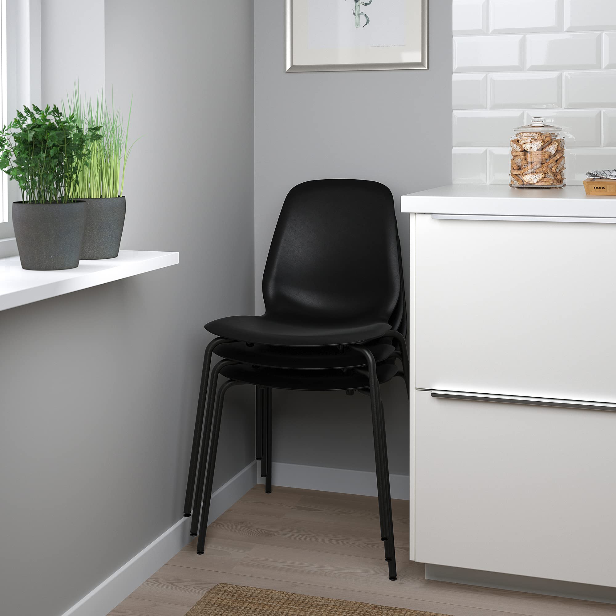 IKEA LIDÅS チェア 2脚セット ブラック IKEA LIDÅS Chair, Black/Sefast Black : Amazon.ca: Home